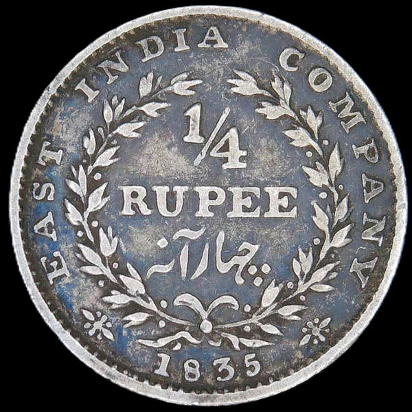 India. (East India Company) Quarter rupee. 1835. A selection.