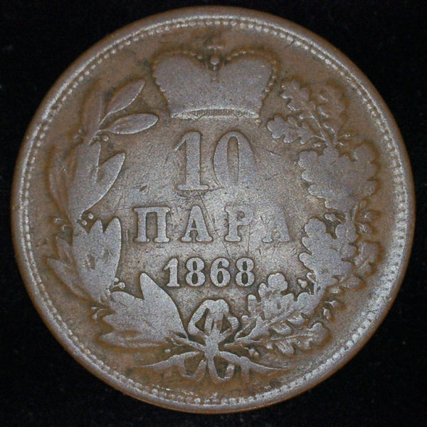 Serbia. 10 Para. 1868