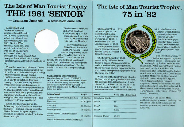 Isle of Man. Fifty Pence. 1982. Diamond Finish TT Issue.