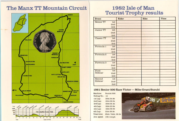 Isle of Man. Fifty Pence. 1982. Diamond Finish TT Issue.