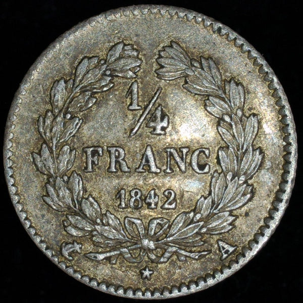 France. 1/4 Franc. 1842 A