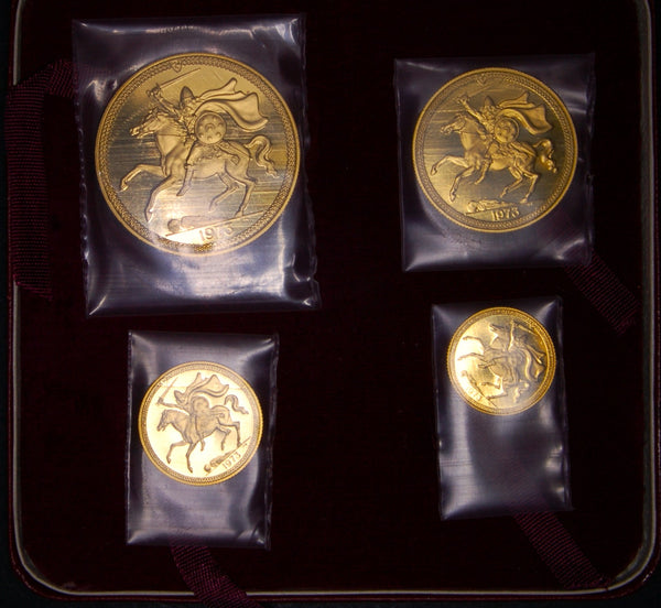 Isle of Man. Gold proof set. 1973