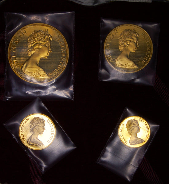 Isle of Man. Gold proof set. 1973