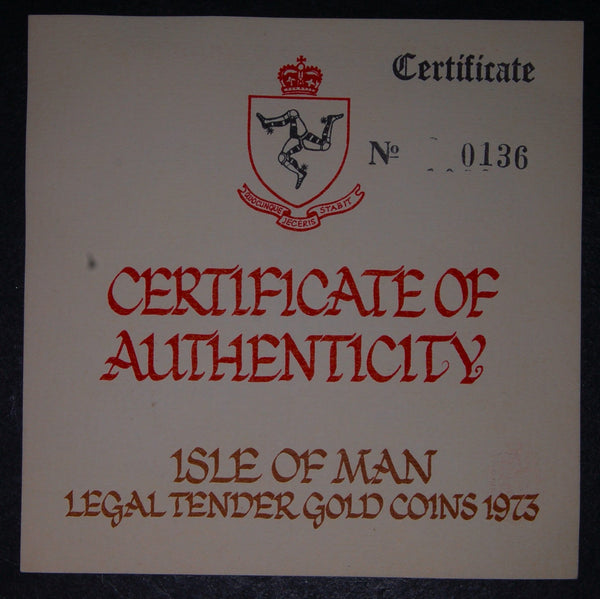 Isle of Man. Gold proof set. 1973