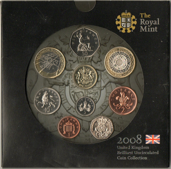 Elizabeth II. Royal Mint. Brilliant Uncirculated Coin Collection. 2008