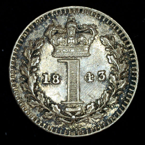 Victoria. Maundy One Penny. 1843