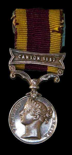 Second China War Medal. Miniature.