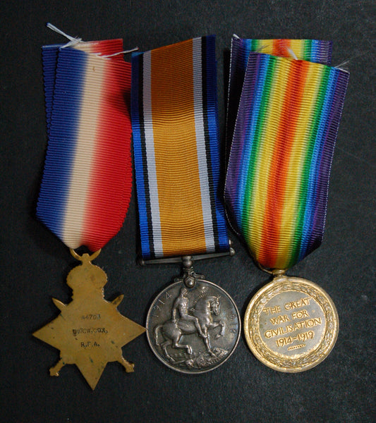 WW1. 1915 star trio. Cox. R.A.