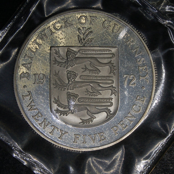 Guernsey. Royal Mint Silver proof crown. 1972.