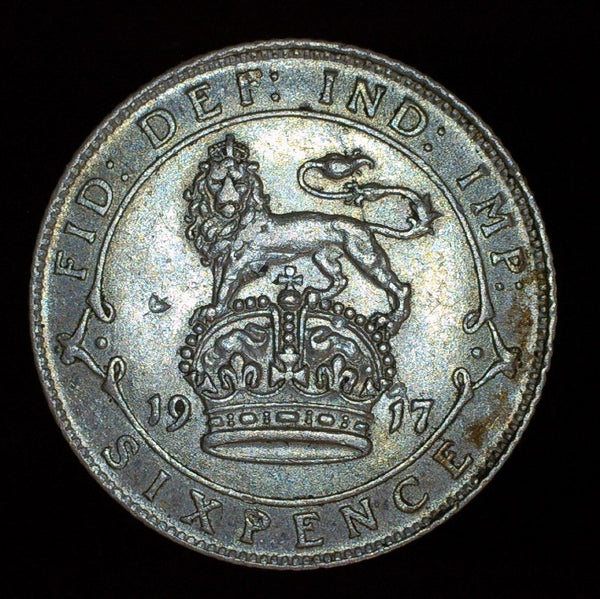 George V. Sixpence. 1917