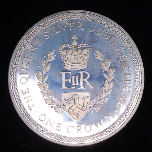 Isle of Man. Silver proof crown. 1977