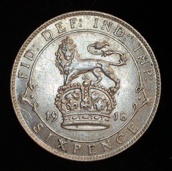 George V. Sixpence. 1918. A selection.