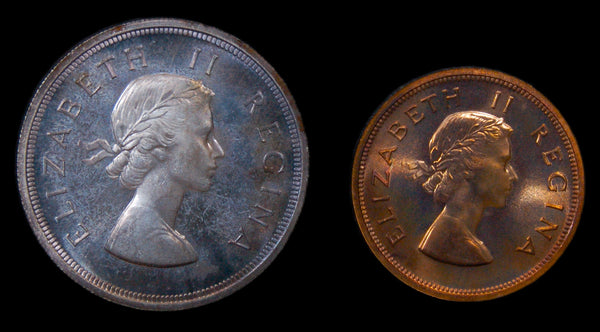 South Africa. Proof set. 1954. 9 coins