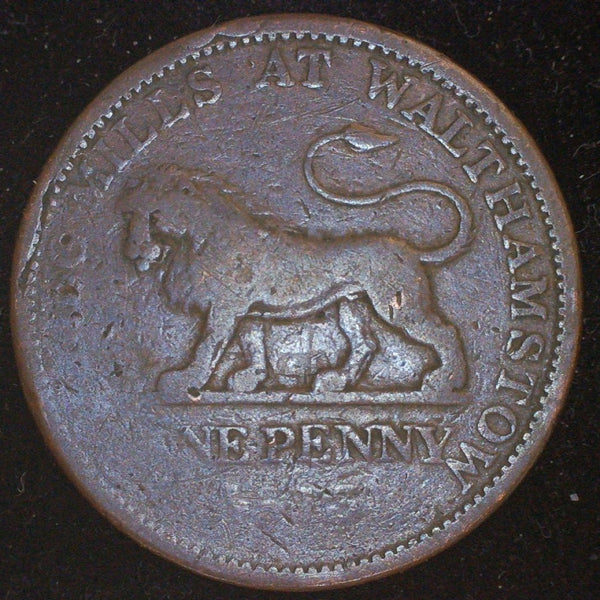 Walthamstow. British copper company one penny token. 1813