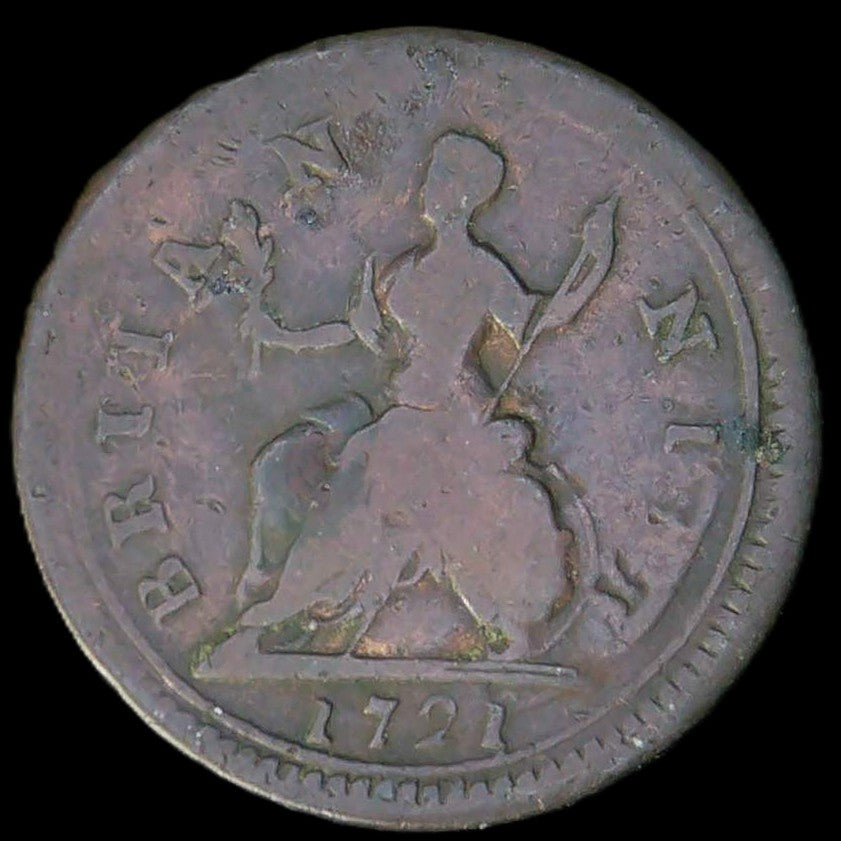 George I. Farthing. 1721