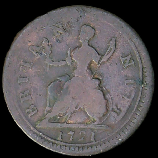 George I. Farthing. 1721