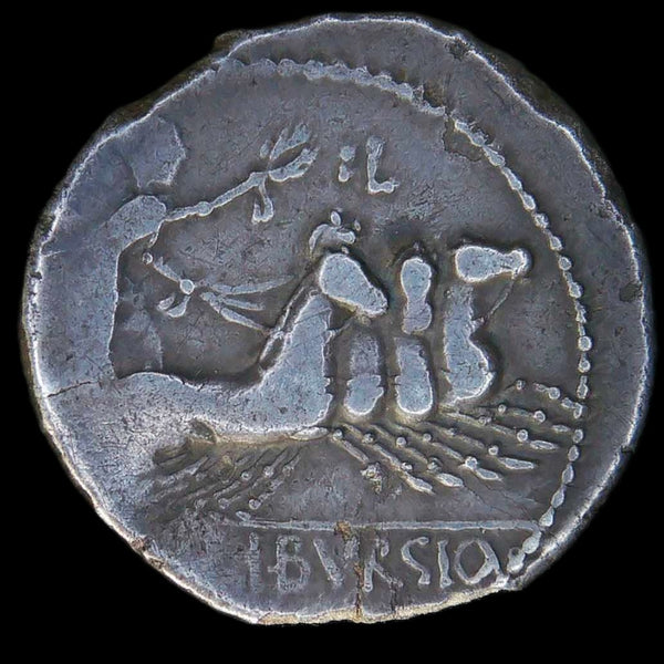 Roman Republic. Denarius. L Julius Bursio. BC85