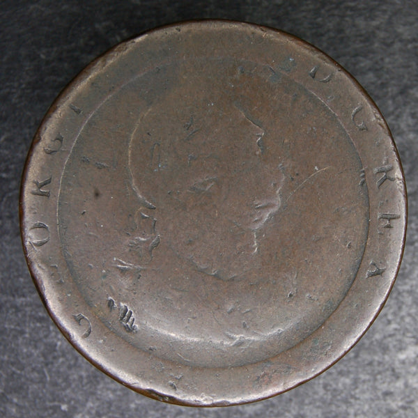 George III. 'Smugglers box' penny. 1797