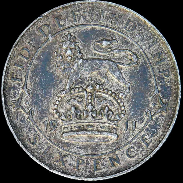 George V. Sixpence. 1911