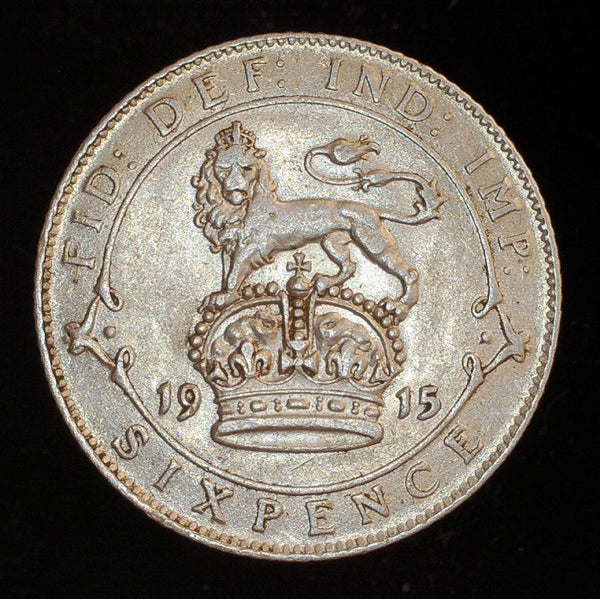 George V. Sixpence. 1915