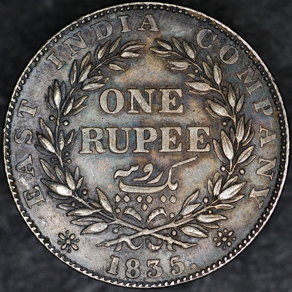 India. East India Company. One Rupee. 1835