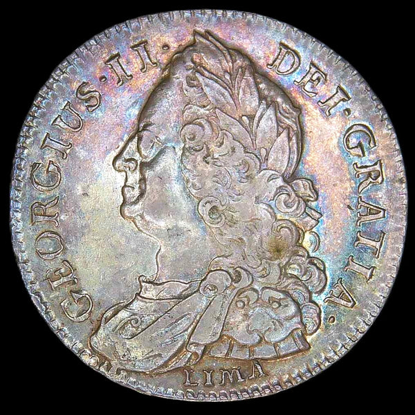 George II. Halfcrown. 1745 LIMA
