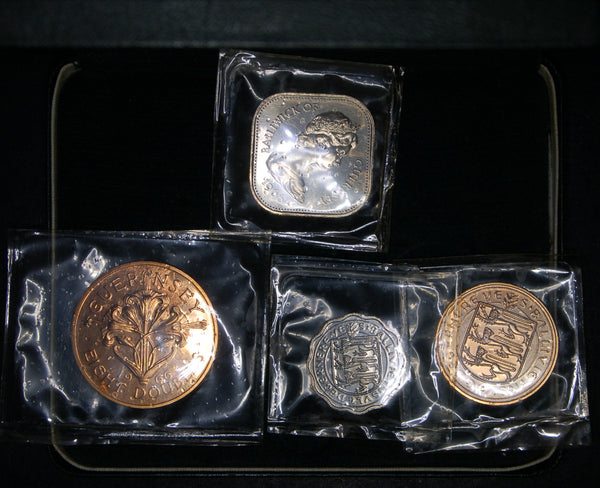 Guernsey. 4 coin proof set. 1966