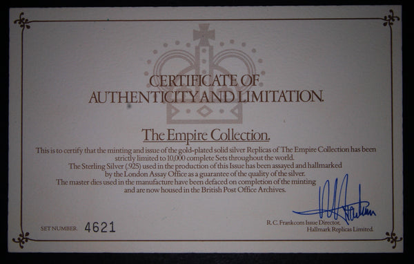 The Empire Collection. Silver gilt ingot set.