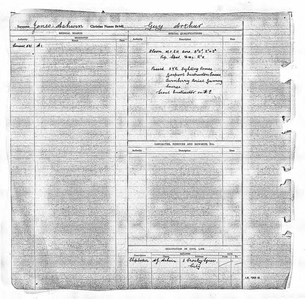 WW1. Pair to Ashwin. RFC/RAF. Pilot killed in action. Western Front.