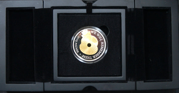 Jersey. Silver proof £5. Remembrance poppy issue. 2020.