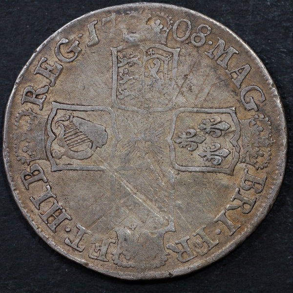 Anne. Half Crown. 1708 E