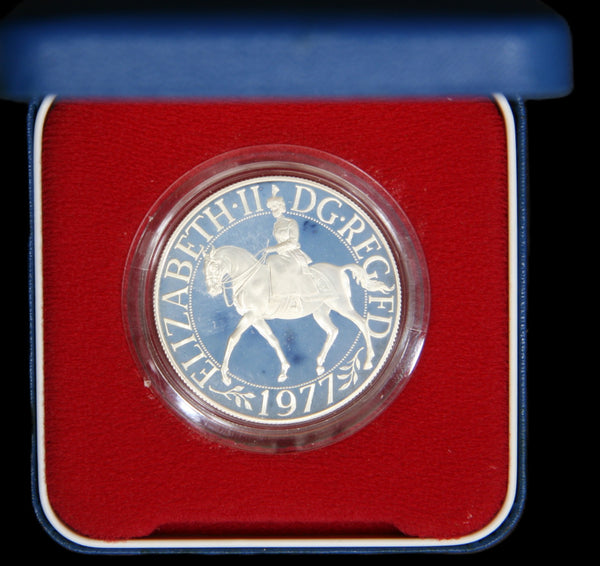 Elizabeth II. Silver proof crown. 1977.
