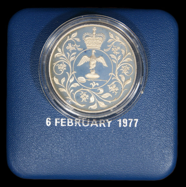Elizabeth II. Silver proof crown. 1977.