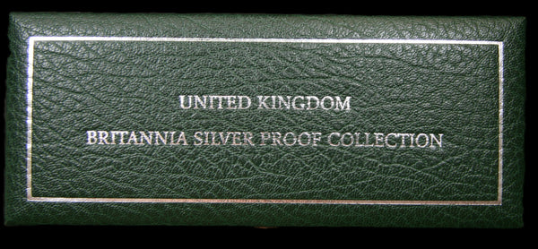 Elizabeth II. Silver proof 4 coin Britannia set. 2003.