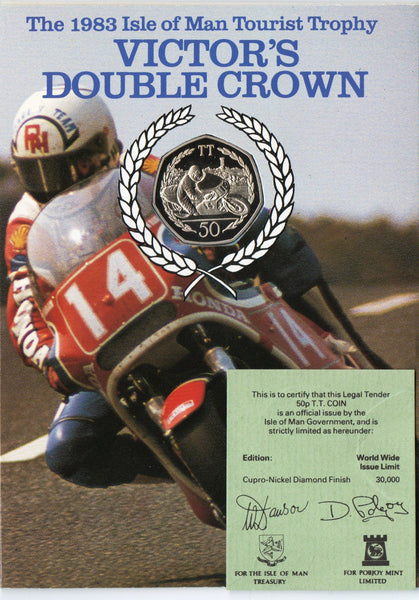 Isle of Man. Fifty Pence. 1983. Diamond Finish TT Issue.