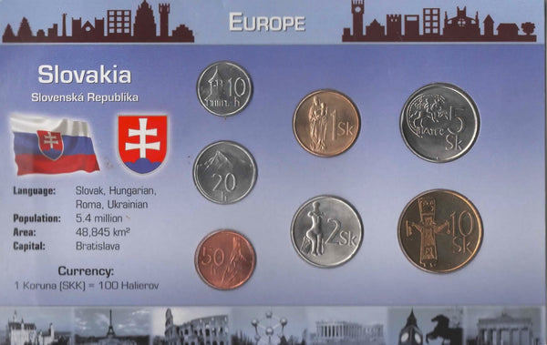 Slovakia. 7 coin year set. 2007