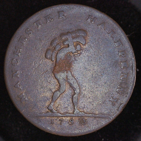 Lancashire. Manchester. Half Penny token. 1793. Fielding