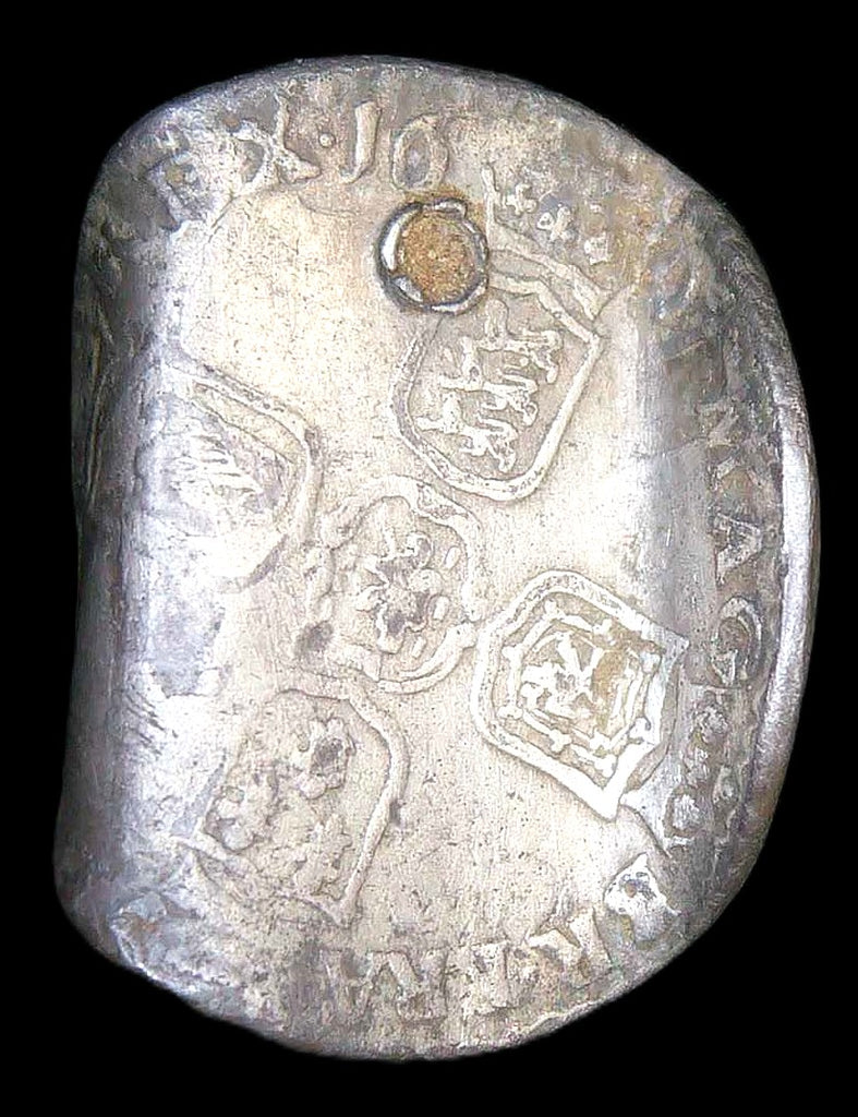 William III. Sixpence. 1697. Love token.