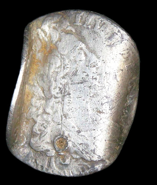 William III. Sixpence. 1697. Love token.