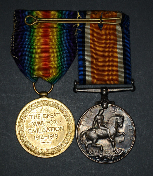 WW1 pair to GRAY. Wiltshire Regt/Devonshire Regt.