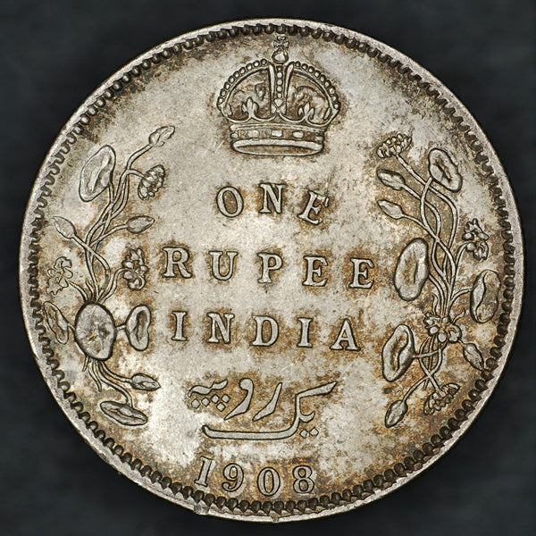 India. Rupee. 1908