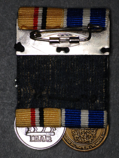 Miniature. Iraq medal (op Telic) and Nato medal Kosovo.