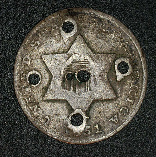 USA. 3 Cents. 1851