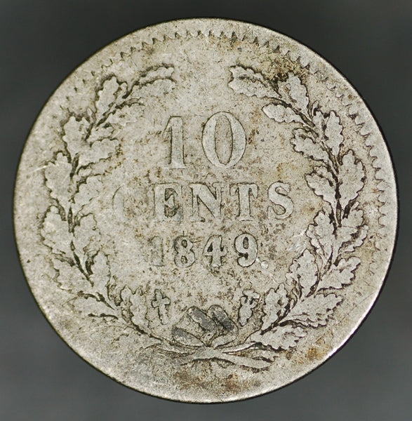 Netherlands. 10 cents. 1849