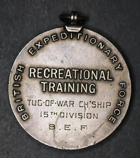 WW1. B.E.F.  recreational training medal. Silver.