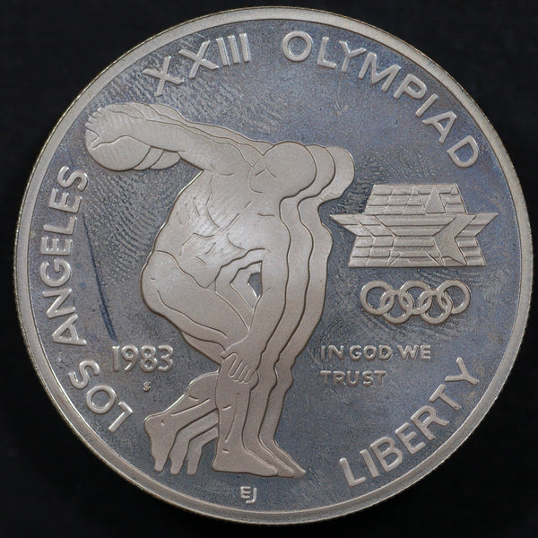 USA. Silver proof commemorative dollar. 1983