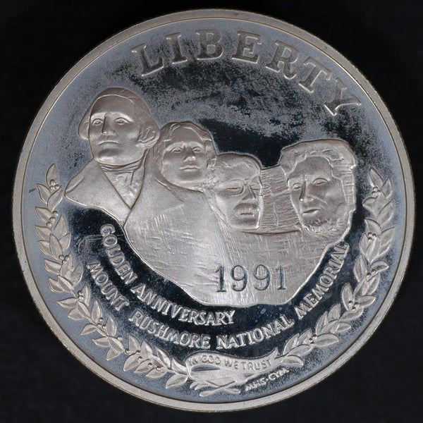 USA. Silver proof commemorative dollar. 1991
