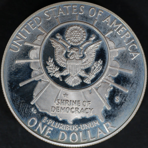 USA. Silver proof commemorative dollar. 1991