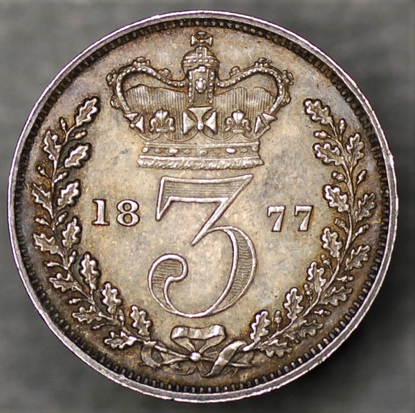 Victoria. Maundy threepence. 1877