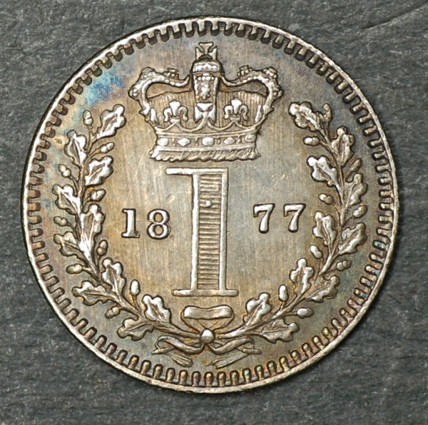 Victoria. Maundy penny. 1877